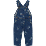 THE NEW Siblings Medium Blue Denim AOP TNSTProsper Denim Dungarees