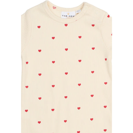 THE NEW Siblings Gardenia AOP Holiday L_S Heart Rib Buksedragt