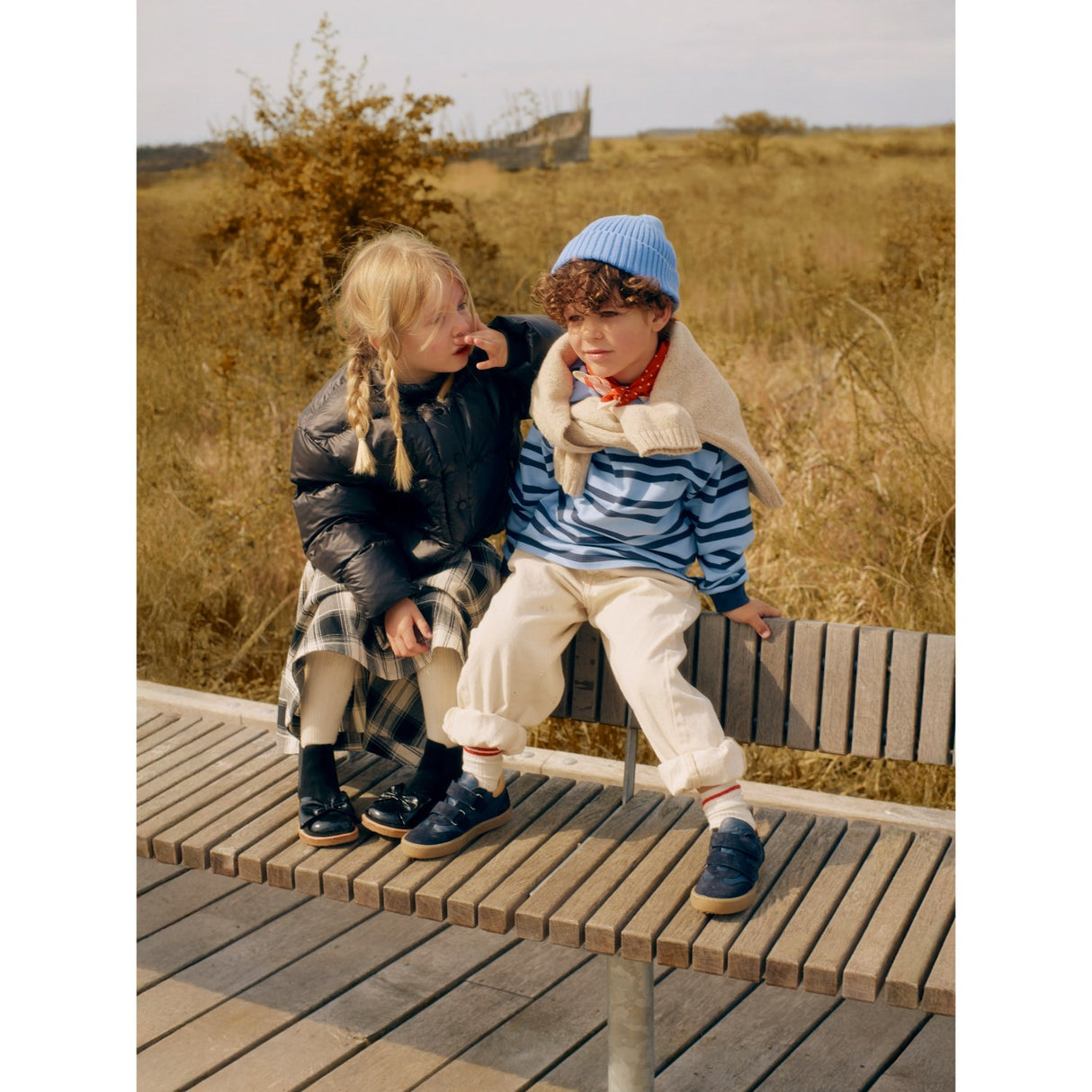 Angulus Black/Black Elastic Chelsea Støvle Med Laksnude- Og Sløjfe