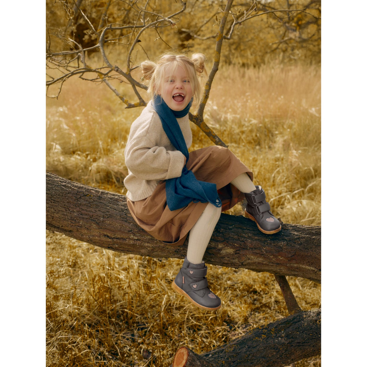 Angulus Lavender/Multi Glitter/Lavende TEX-støvle Med Funklende Glitterhjerter