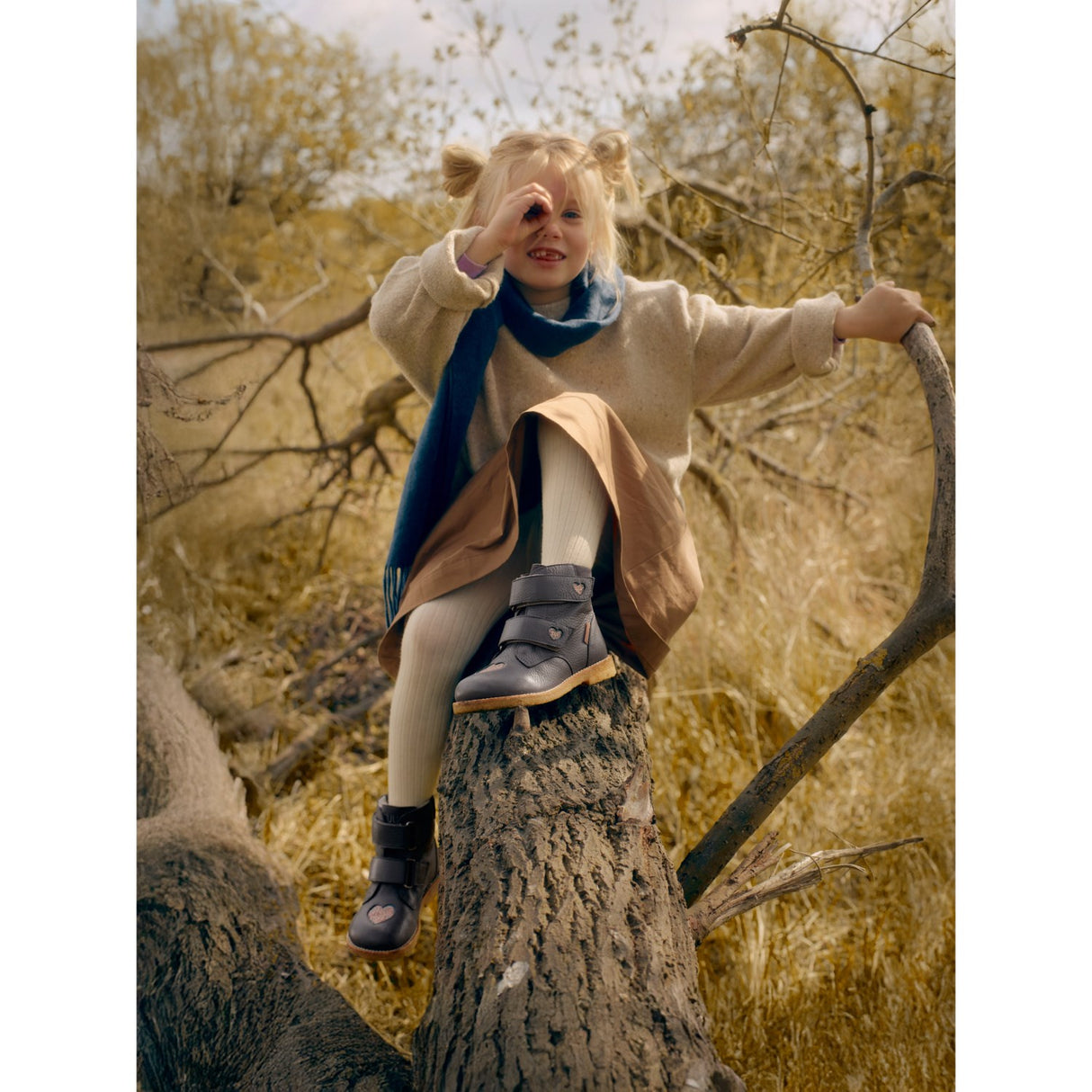 Angulus Lavender/Multi Glitter/Lavende TEX-støvle Med Funklende Glitterhjerter