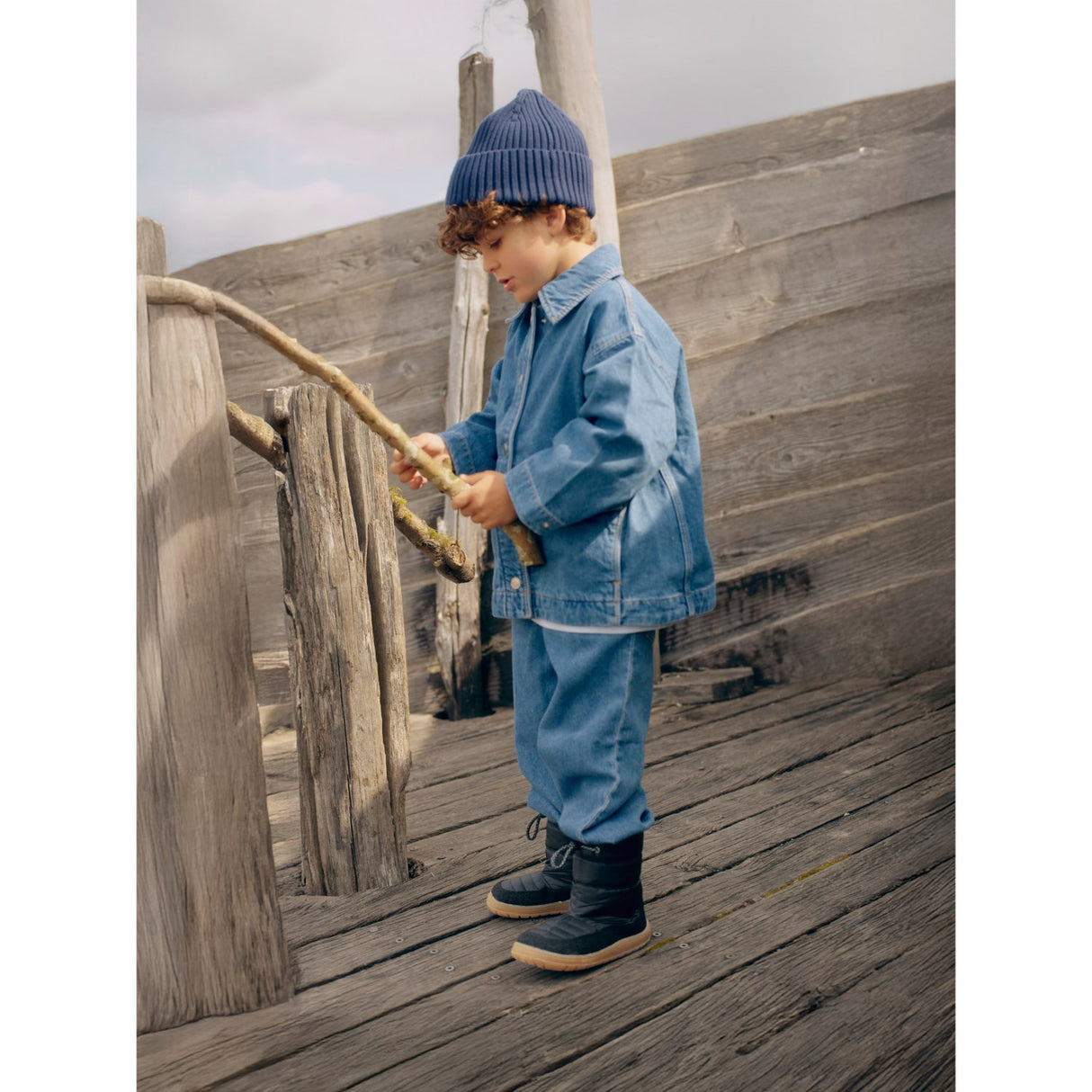 Angulus Black/Black Let Og Fleksibel TEX-vinterstøvle I Nylon