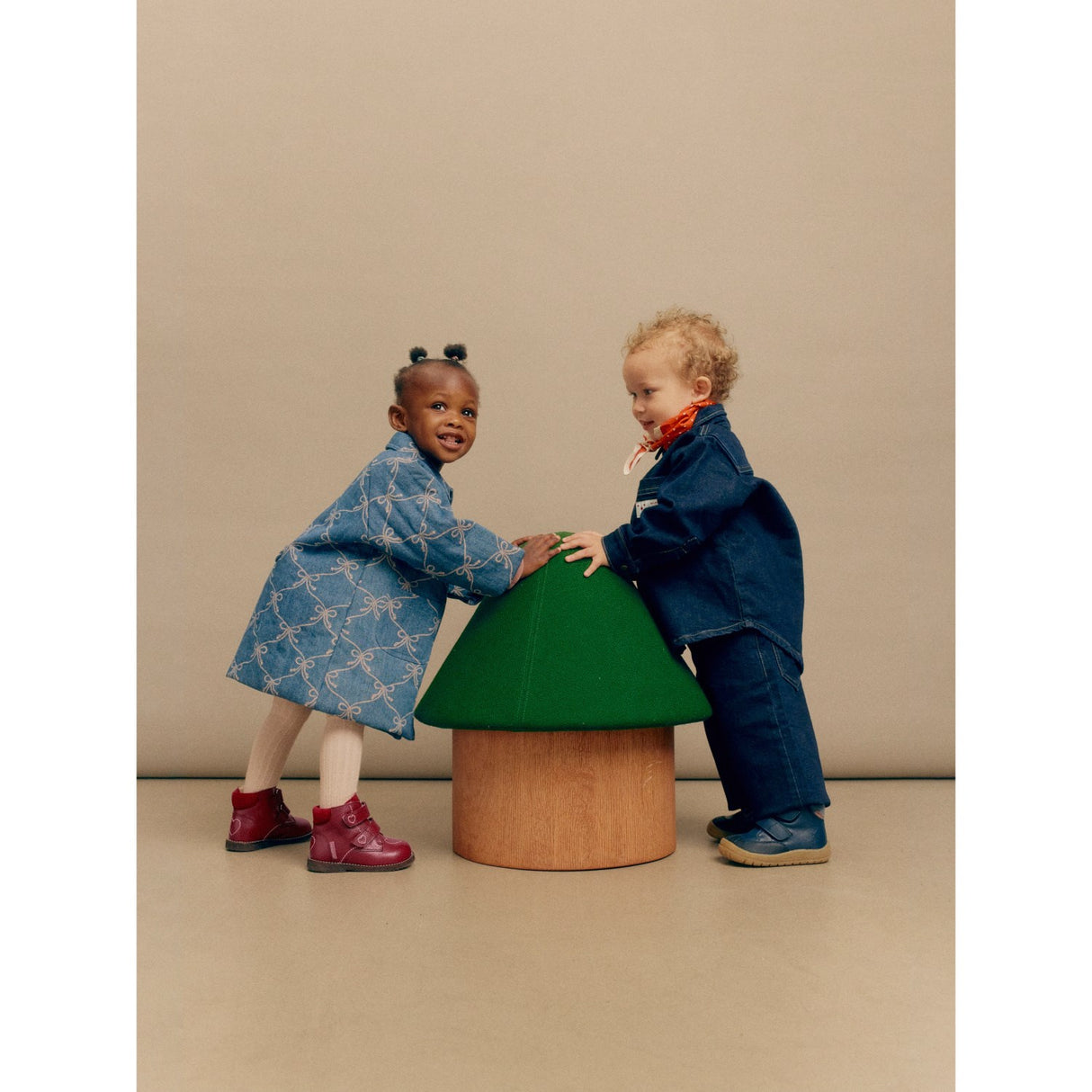 Angulus Navy/Tan/Blue Fog Begynder TEX-støvle Med Kontraststikninger