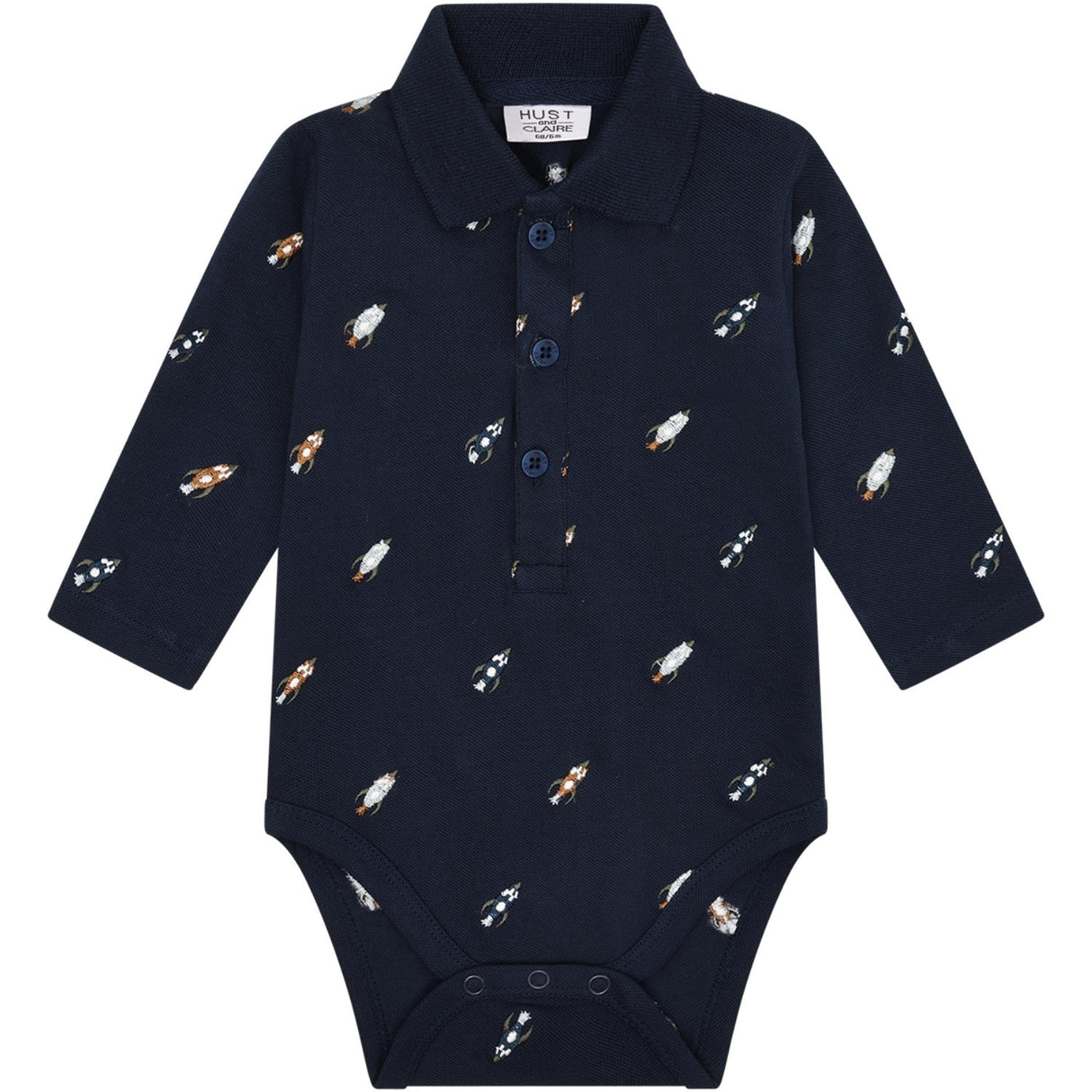 Hust & Claire More Navy Bendy Rocket Emb.