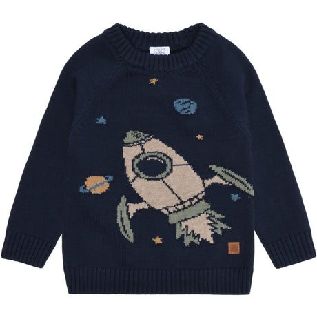 Hust & Claire More Navy Pelle Strik Rocket