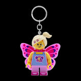 Euromic Lego® Iconic Butterfly Girl Nøglering Med LED Lys