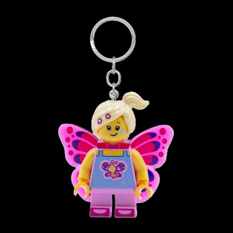 Euromic Lego® Iconic Butterfly Girl Nøglering Med LED Lys