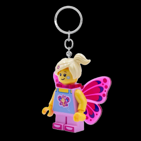 Euromic Lego® Iconic Butterfly Girl Nøglering Med LED Lys
