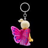 Euromic Lego® Iconic Butterfly Girl Nøglering Med LED Lys