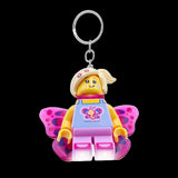 Euromic Lego® Iconic Butterfly Girl Nøglering Med LED Lys