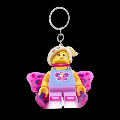 Euromic Lego® Iconic Butterfly Girl Nøglering Med LED Lys