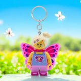 Euromic Lego® Iconic Butterfly Girl Nøglering Med LED Lys