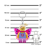 Euromic Lego® Iconic Butterfly Girl Nøglering Med LED Lys