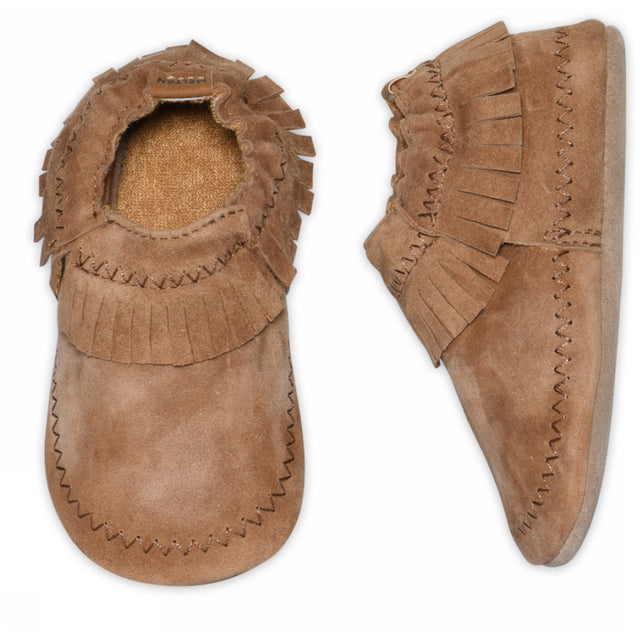 MELTON Cognac Moccasin Suede Futter