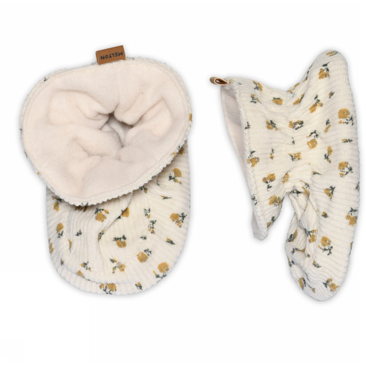 MELTON Ecru Floral Tekstil Futter