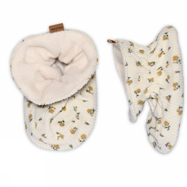 MELTON Ecru Floral Tekstil Futter