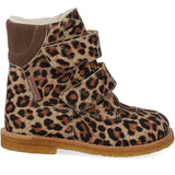 Angulus Beige Leo/Taupe TEX-støvle Med Velcrolukning