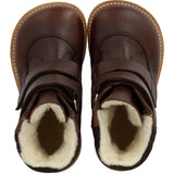 Angulus Dark Brown/Dark Brown TEX-støvle Med Velcrolukning