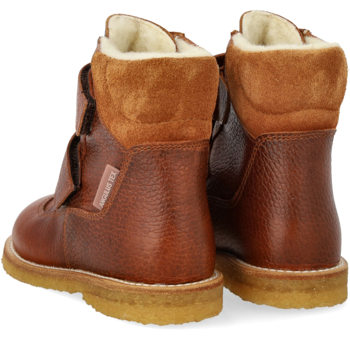 Angulus Cognac/Cognac TEX-støvle Med Velcrolukning
