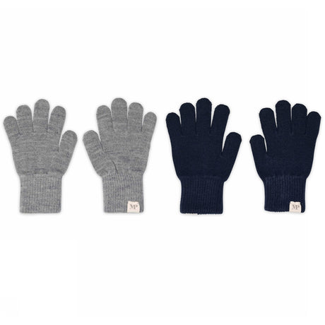 Mp Danmark Mix Light Grey Mel Blue Comfy Handsker 2-Pak