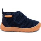 Bisgaard Navy Corduroy Barefoot Basic Hjemmesko