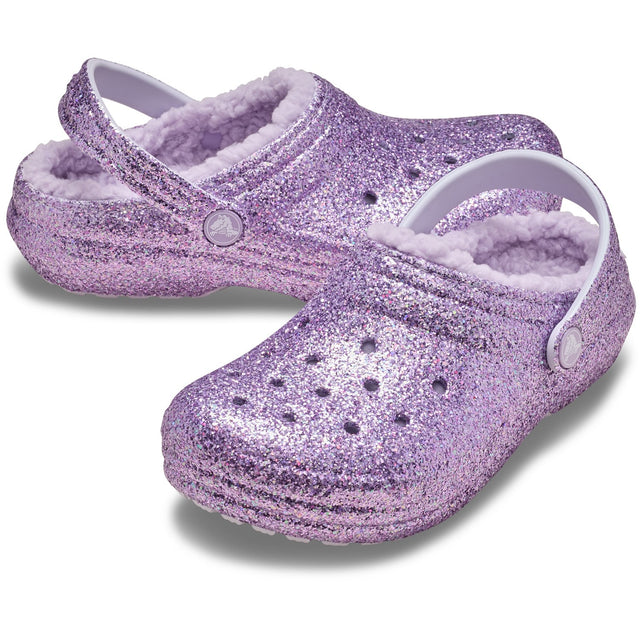Crocs Purple Moon Classic Lined Chunky Glitter