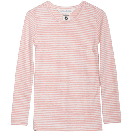 Serendipity Coral/Offwhite Slim Bluse Stripe