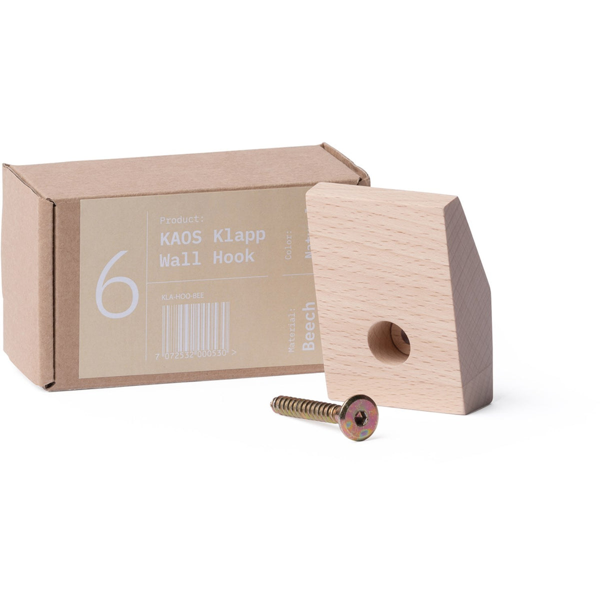 KAOS Natural Klapp Vægkrog Til Wooden + Recycled Stol