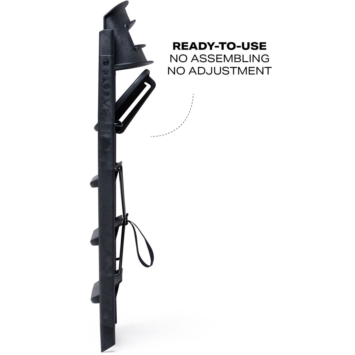 KAOS Charcoal Black Klapp Højstol Recycled