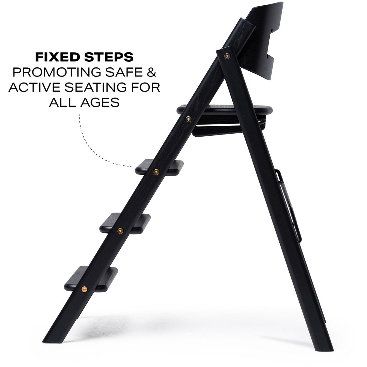 KAOS Black Klapp Højstol Eg