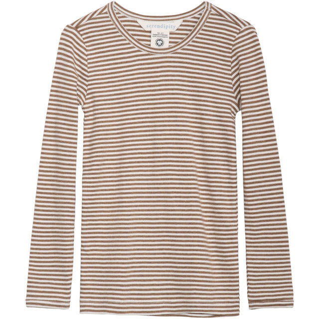 Serendipity Almond/Offwhite Slim Bluse Stripe