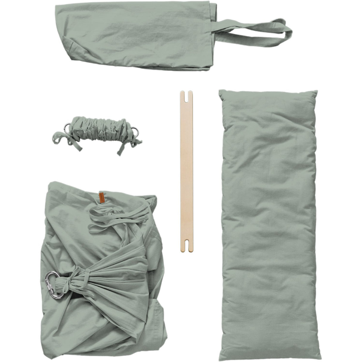 MEMBANTU Sage Green Organic Baby Slyngevugge Basic