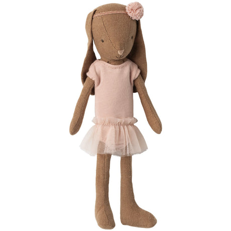 Maileg Bunny Size 1, Chocolate Brown - Ballet Dragt Og Nederdel Rose