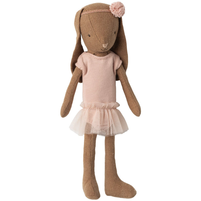 Maileg Bunny Size 1, Chocolate Brown - Ballet Dragt Og Nederdel Rose