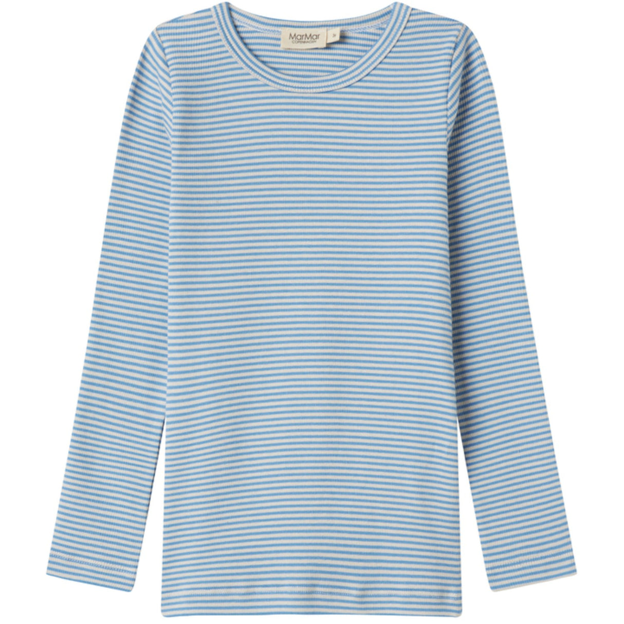 MarMar Modal Fine Rib Blue Stripe Tani Bluse