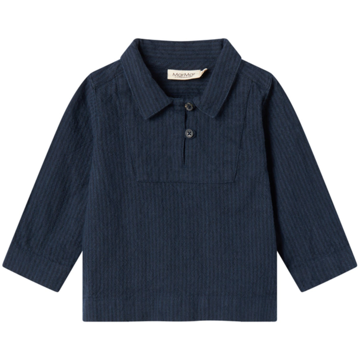 MarMar Chambray Dark Blue Stripe Tovas Bluse