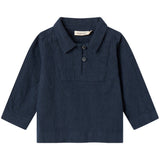 MarMar Chambray Dark Blue Stripe Tovas Bluse
