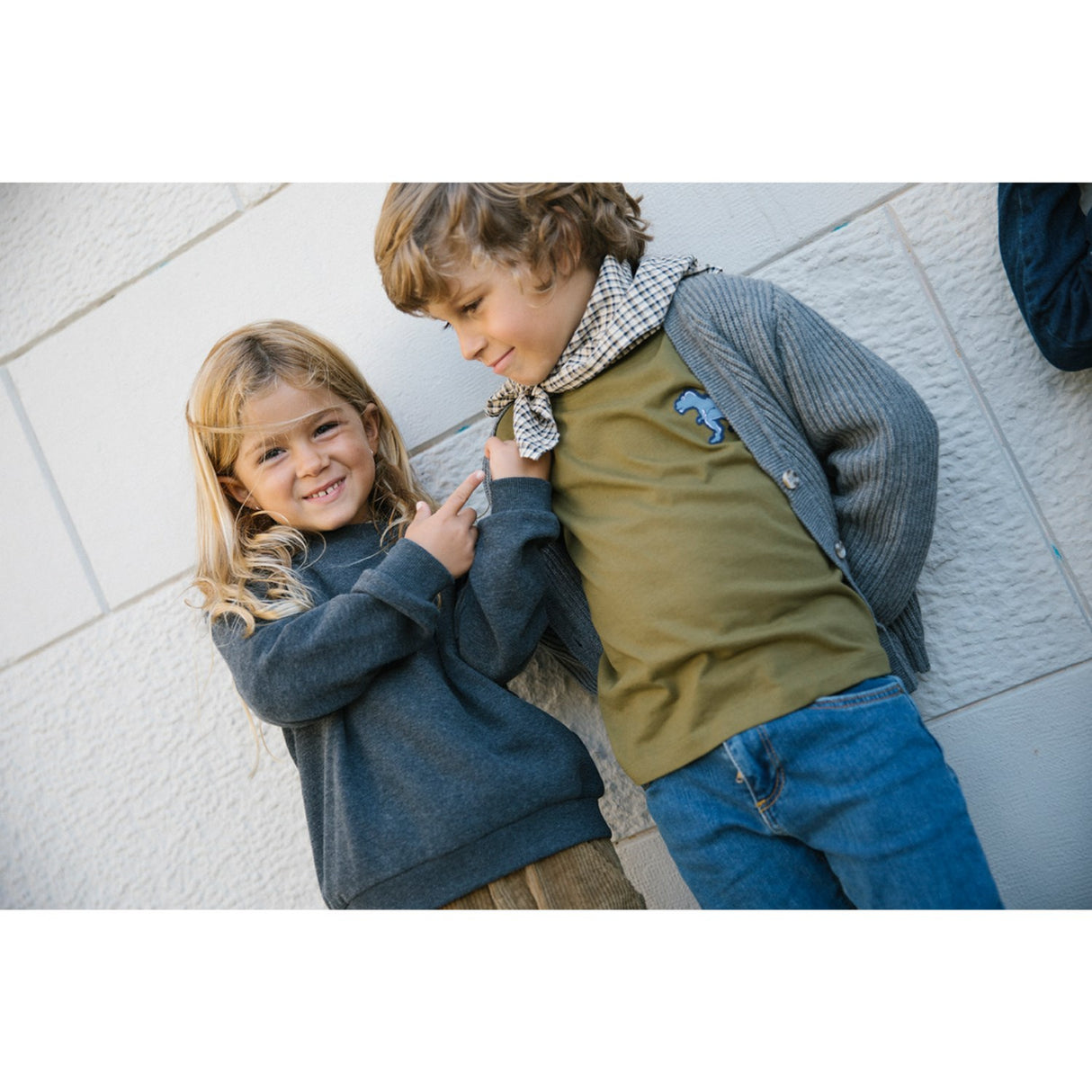 MarMar Seersucker Check Pilot Navy Check Airo Tørklæde