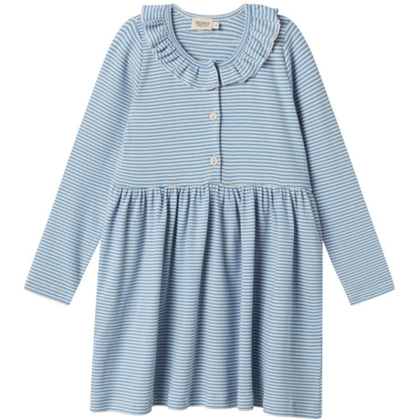 MarMar Modal Fine Rib Blue Stripe Dama LS Kjole