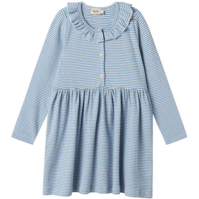 MarMar Modal Fine Rib Blue Stripe Dama LS Kjole