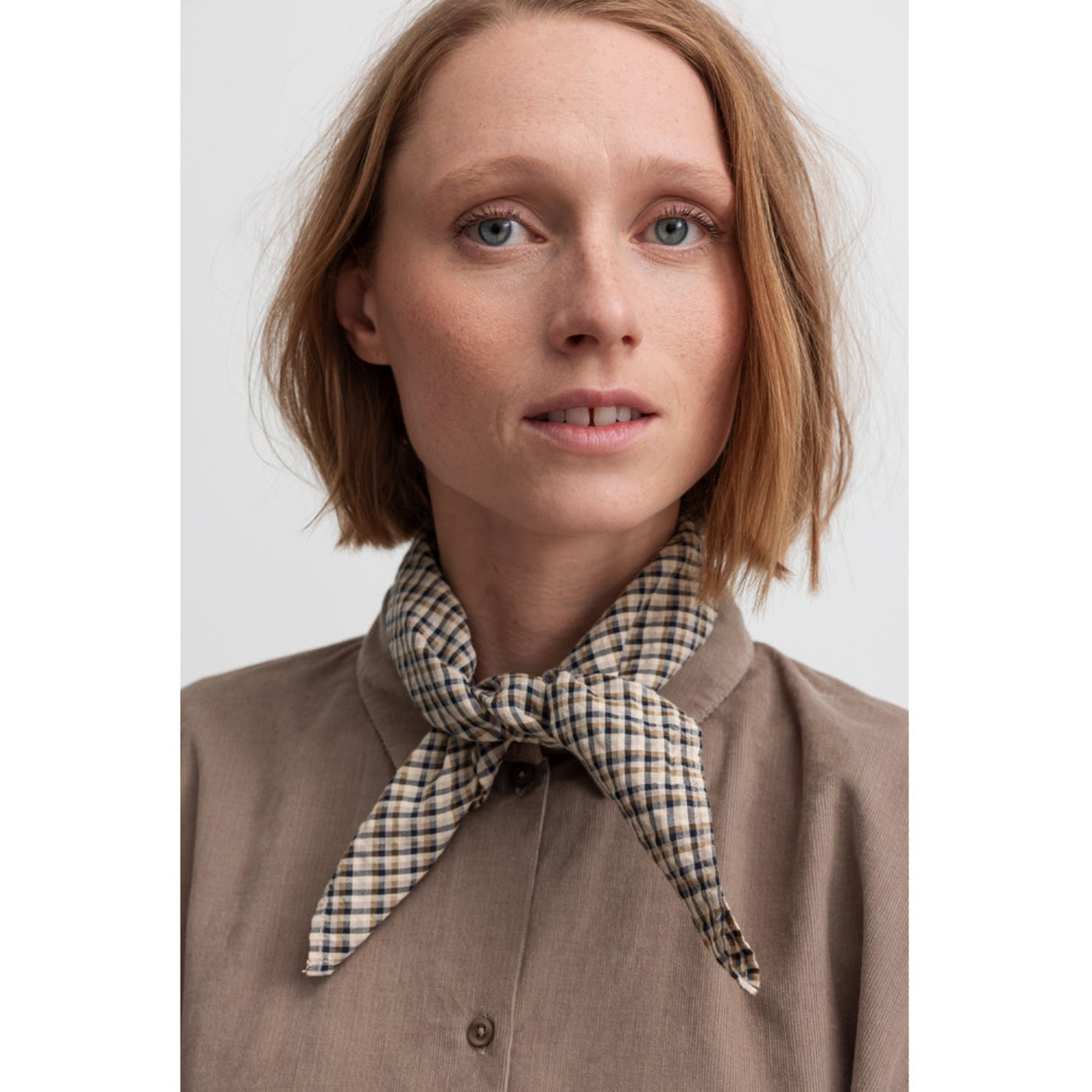 MarMar Seersucker Check Pilot Navy Check Airo Tørklæde