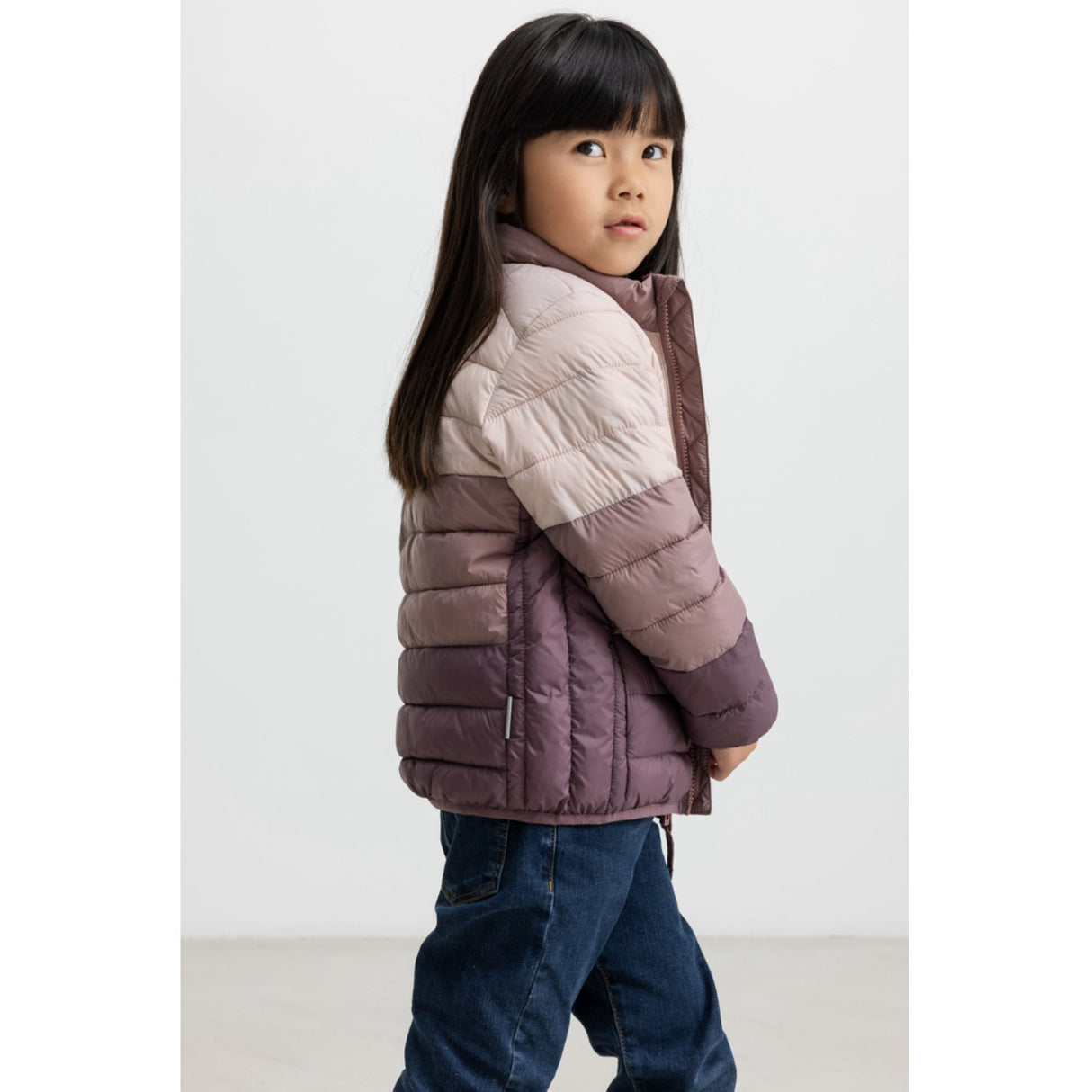 MarMar Vegan Puffer Plum Shadow Block Owe Jakke