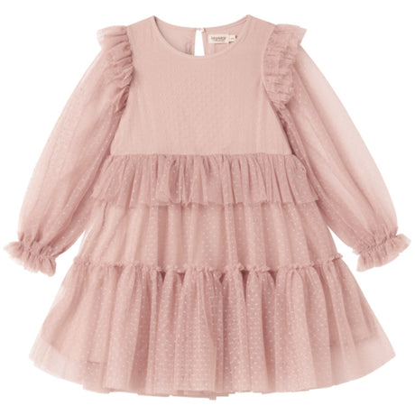 MarMar Tulle Dotty Faded Rose Doth LS Kjole