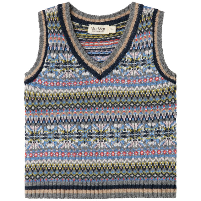 MarMar Light Cotton Wool Fair Isle Fair Isle Taj B Strikket Vest