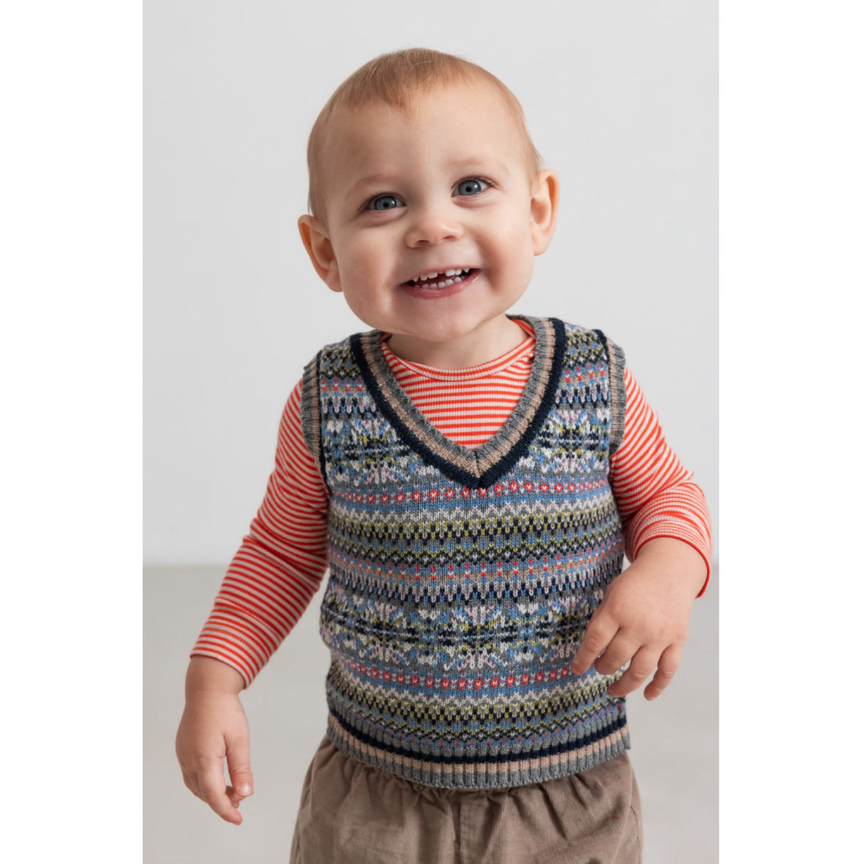 MarMar Light Cotton Wool Fair Isle Fair Isle Taj B Strikket Vest