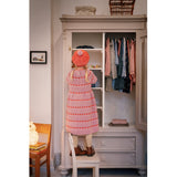 MarMar Light Cotton Wool Pattern Soft Berry Hearts Daso Strik Kjole