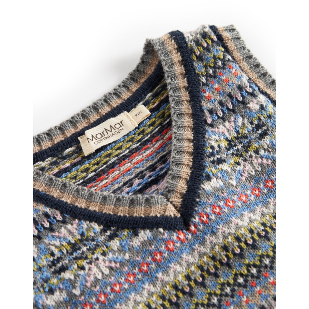 MarMar Light Cotton Wool Fair Isle Fair Isle Taj B Strikket Vest