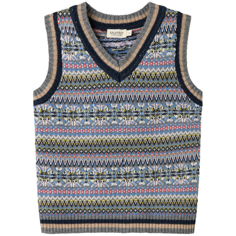MarMar Light Cotton Wool Fair Isle Fair Isle Taj Strikket Vest