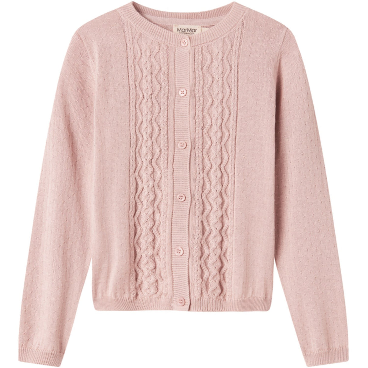MarMar Modal Mix Cable Faded Rose Tilda Strik Cardigan