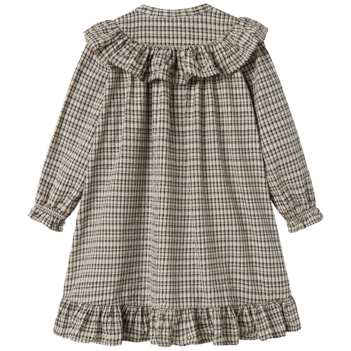 MarMar Seersucker Check Pilot Navy Check Dalina Kjole